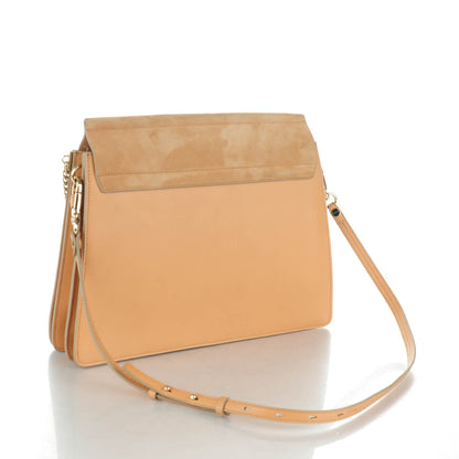 Chloe Suede Calfskin Medium Faye Shoulder Bag Misty Beige 3 of 7