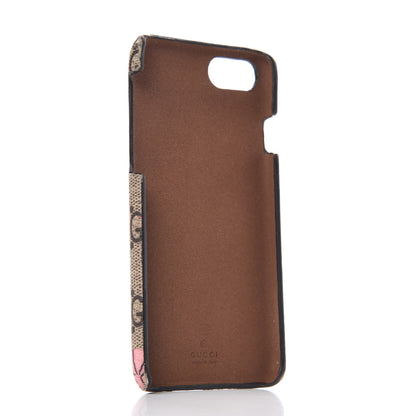 Gucci GG Supreme Monogram Bengal Print iPhone 7 Case Beige Pink 3 of 12