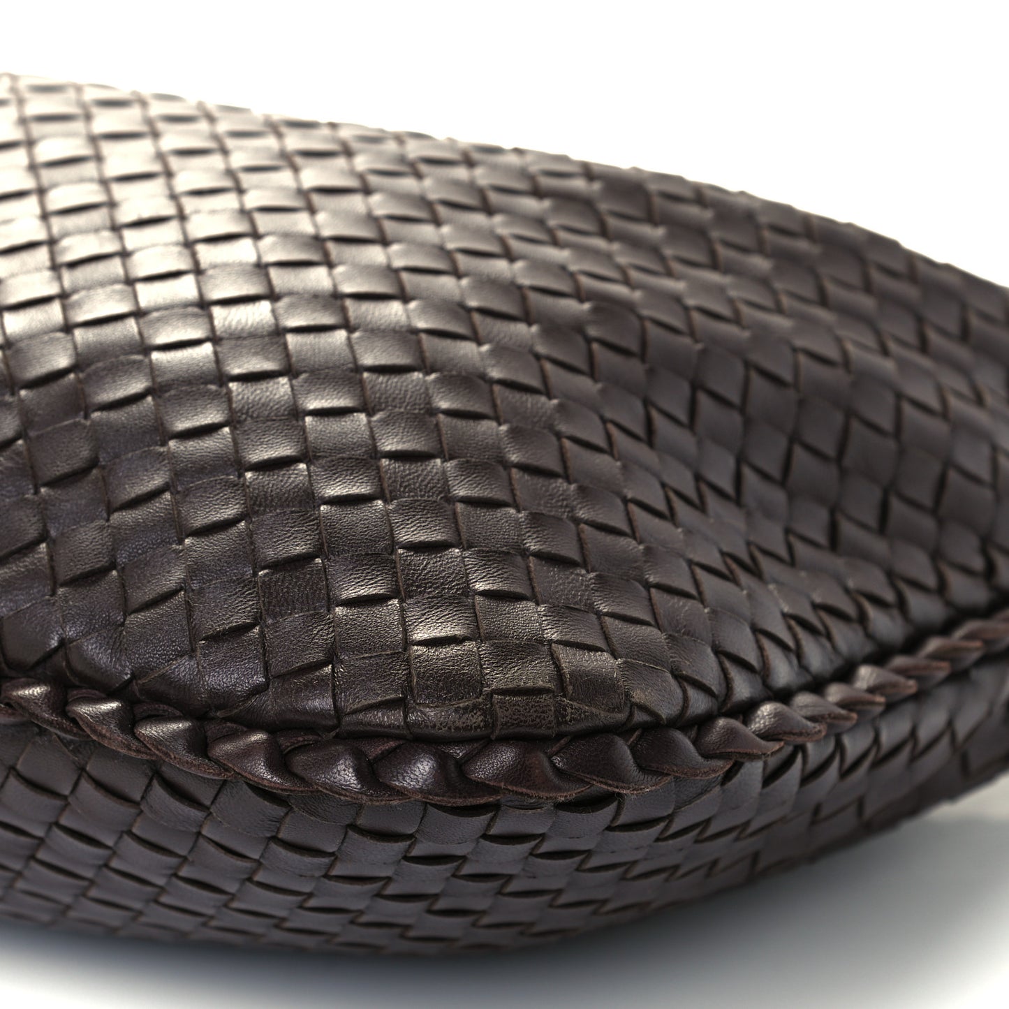 Nappa Intrecciato Medium Veneta Hobo Ebano