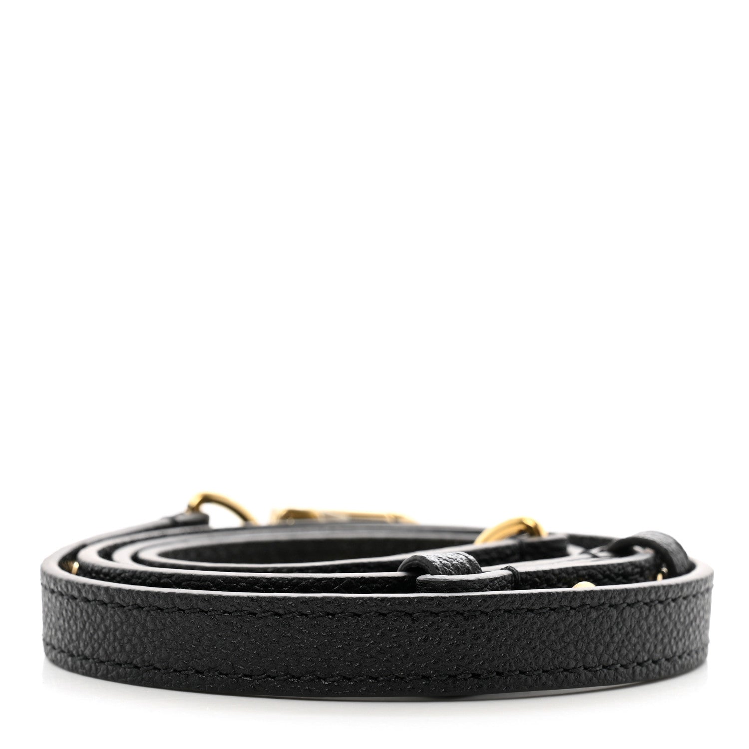 Louis Vuitton Calfskin 16mm Adjustable Shoulder Strap Black 2 of 3