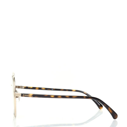 Chanel Metal Round Sunglasses 4226 Tortoise Gold 3 of 8