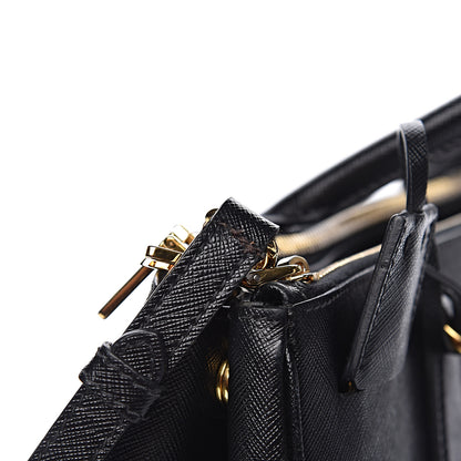 Prada Saffiano Medium Galleria Double Zip Tote Black 17 of 19