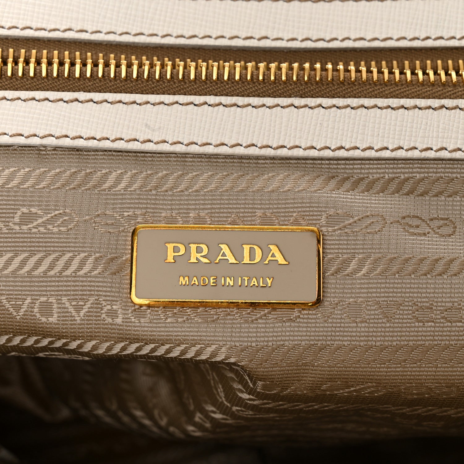 Prada Nylon Tessuto Vitello Daino Tote White 6 of 13