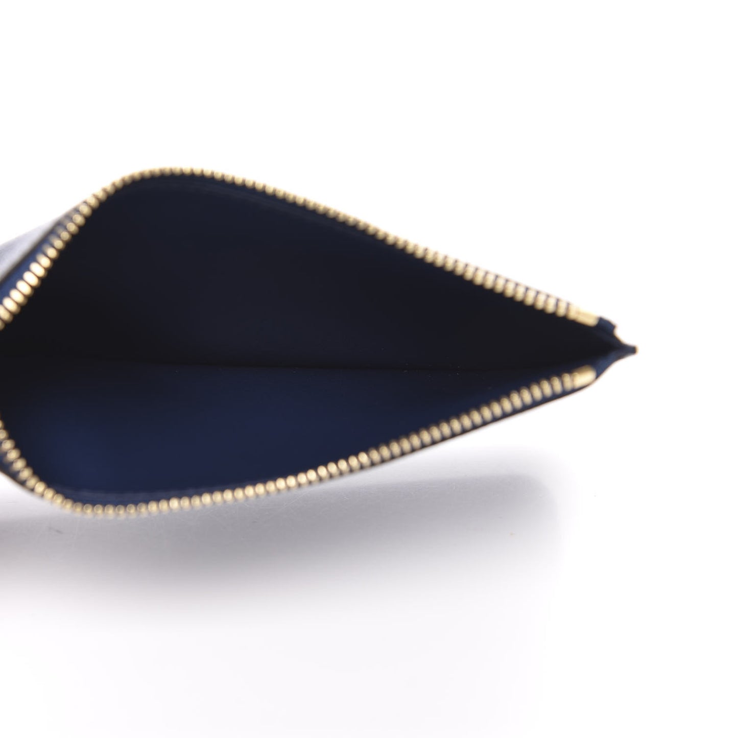Calfskin Jeanne Wallet Zippered Insert Dark Blue