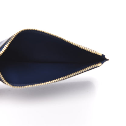 Louis Vuitton Calfskin Jeanne Wallet Zippered Insert Dark Blue 5 of 6
