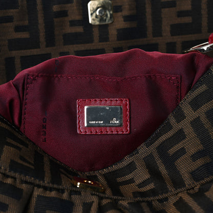 Fendi Zucca Cuoio Lucido Small Chef Shoulder Bag Tobacco Rosso Scuro 5 of 13