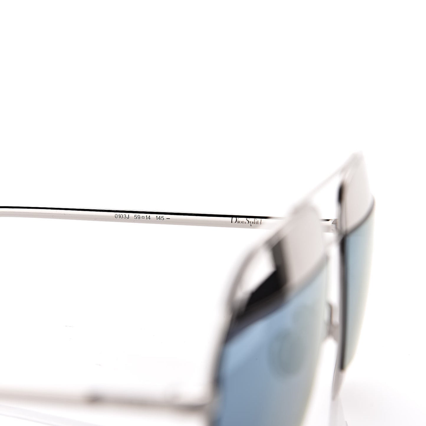 Split 1 Aviator Sunglasses Silver Blue