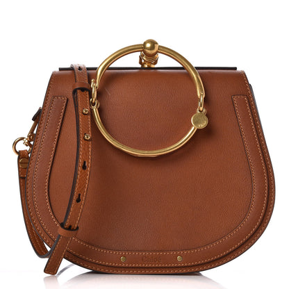 Chloe Calfskin Suede Medium Nile Bracelet Bag Caramel 1 of 8