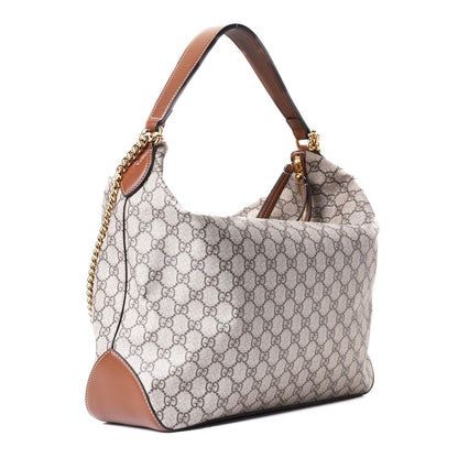 Gucci GG Supreme Monogram Large Linea A Hobo Light Brown 2 of 5