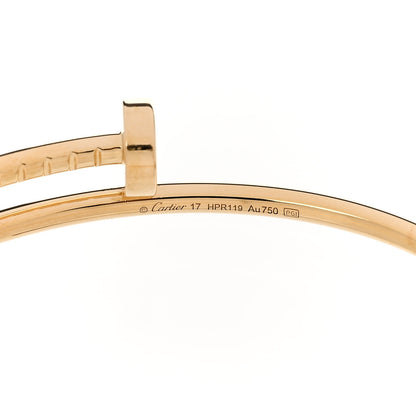 Cartier 18K Yellow Gold Small Juste Un Clou Bracelet 17 3 of 4