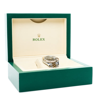 Rolex Stainless Steel 18K Yellow Gold 41mm Oyster Perpetual Datejust Watch Black 126333 5 of 5