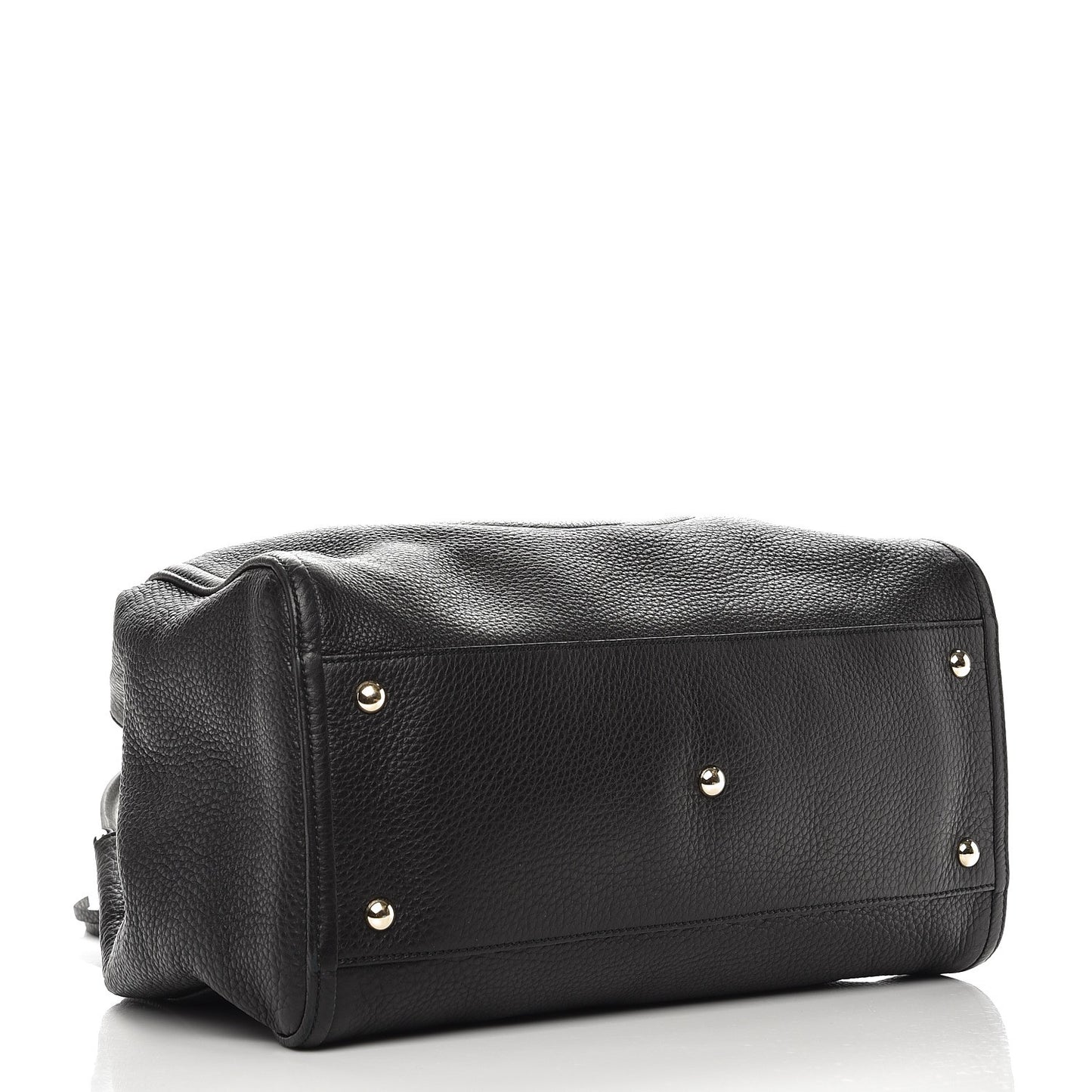 Pebbled Calfskin Medium Soho Shoulder Bag Black