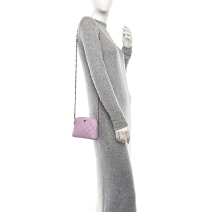 Chanel Caviar Quilted Clutch with Chain Light Purple 2 of 9