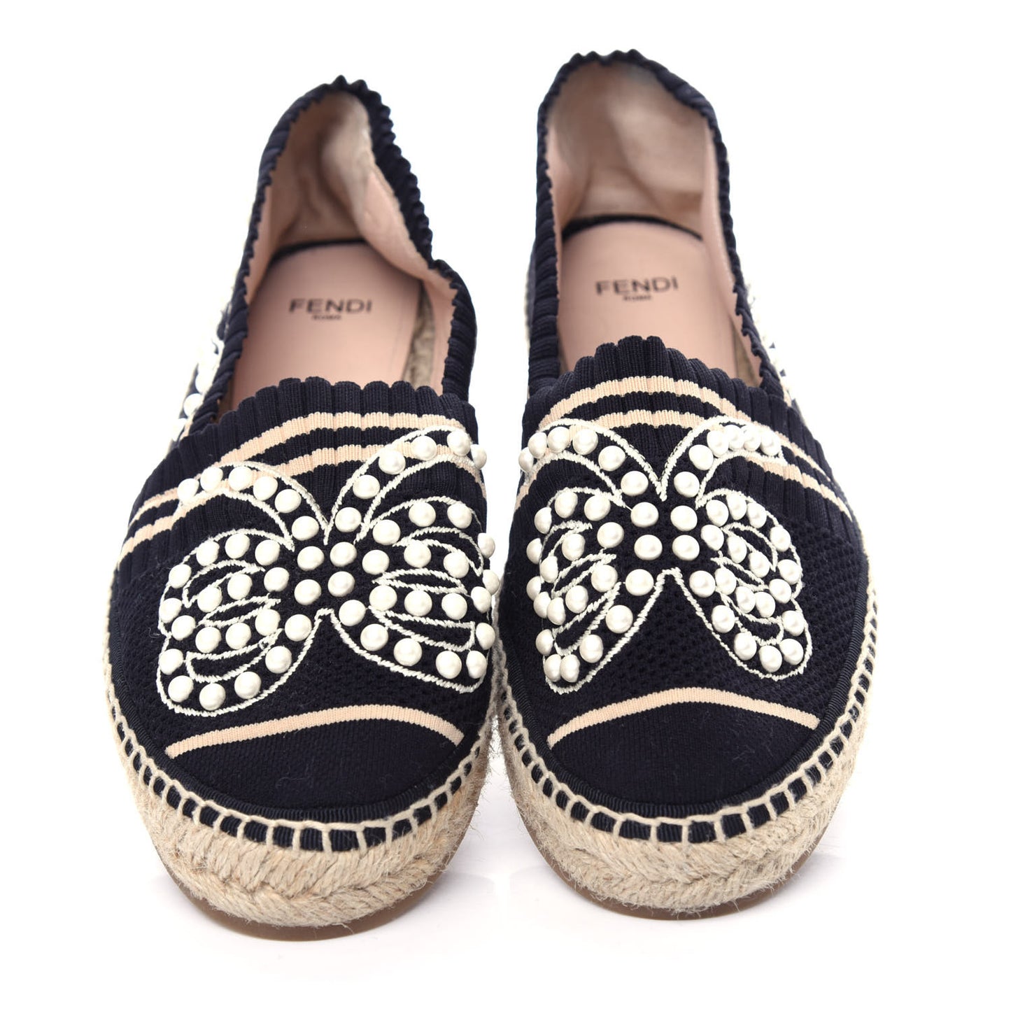 Knit Pearlescent Espadrille 39.5 Black