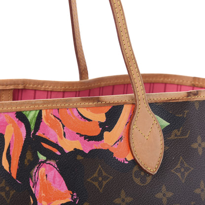 Louis Vuitton Monogram Roses Neverfull MM 14 of 16