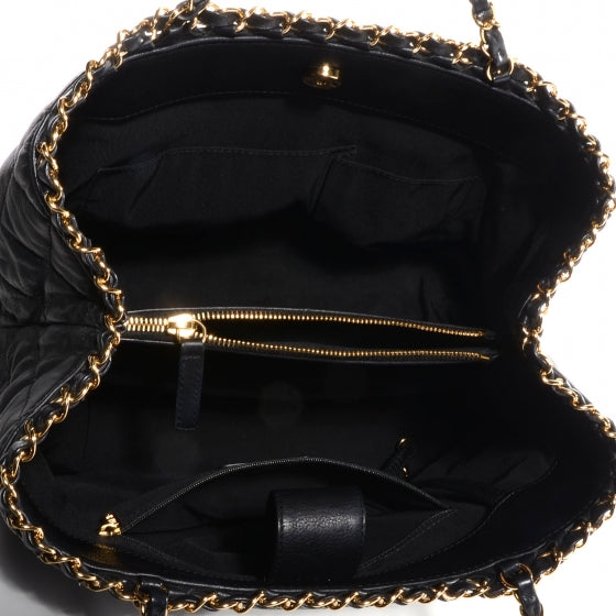 Calfskin Small Chain Me Tote Black