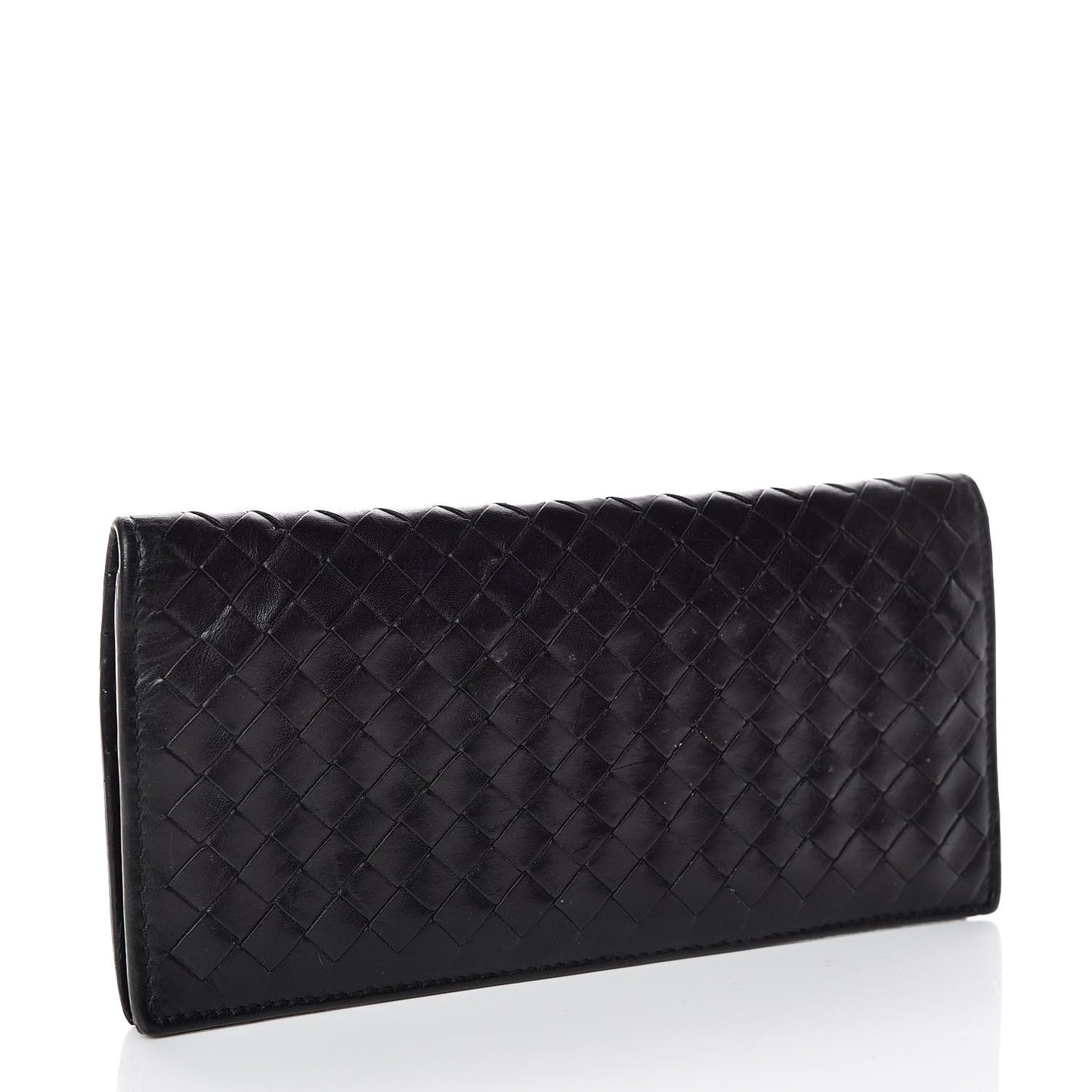 Nappa Intrecciato Flap Wallet Black
