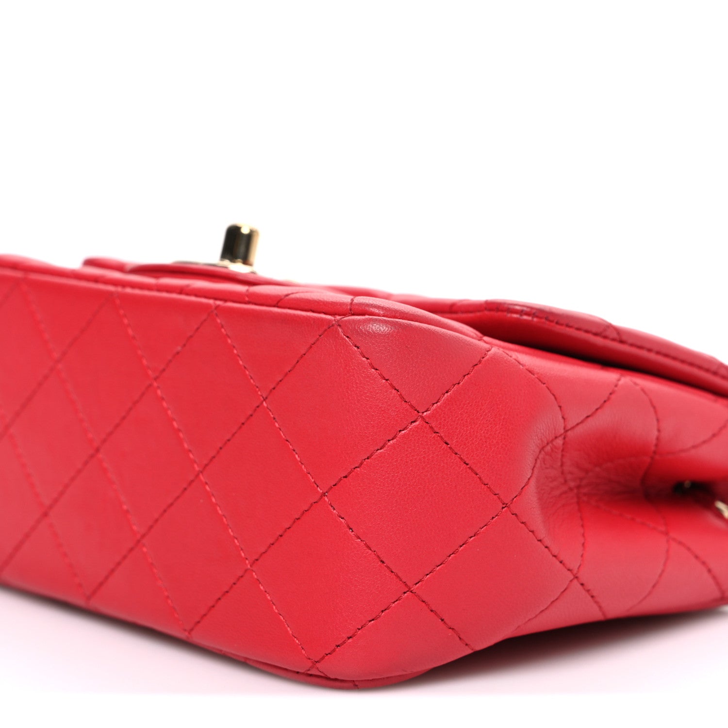 Chanel Lambskin Quilted Mini Square Flap Red 10 of 10