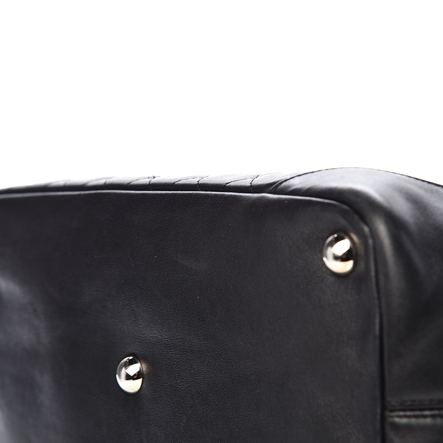 Calfskin Quilted Large Cambon Tote Black