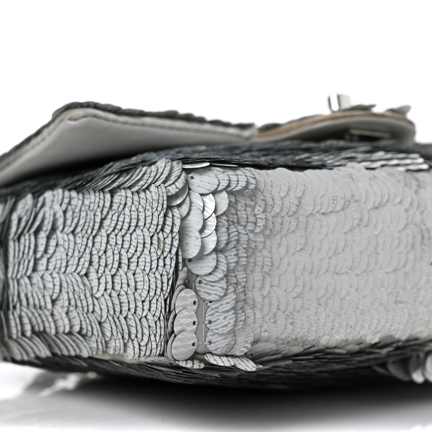 Chanel Sequin Small Single Flap Silver 8 of 13