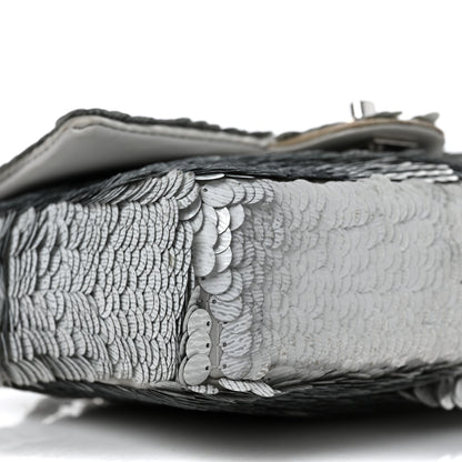 Chanel Sequin Small Single Flap Silver 8 of 13