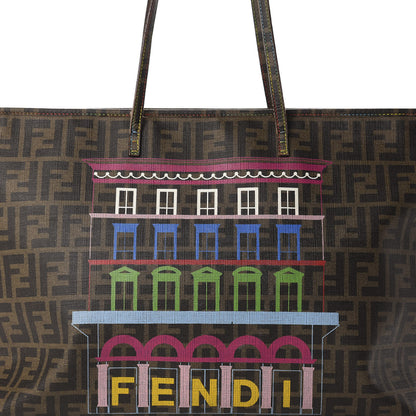Fendi Zucca Spalmati Print Large Roll Tote Tobacco Multicolor 14 of 14