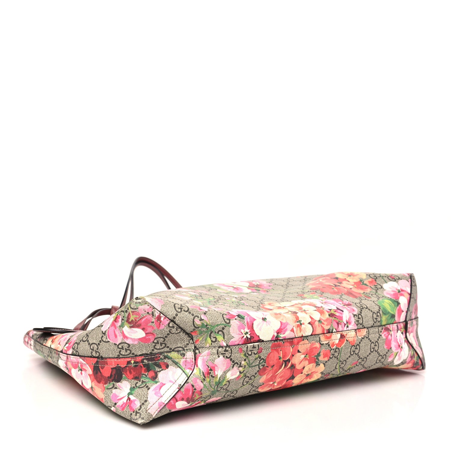Gucci GG Supreme Monogram Blooms Medium Reversible Tote Beige Multicolor Dry Rose 6 of 15