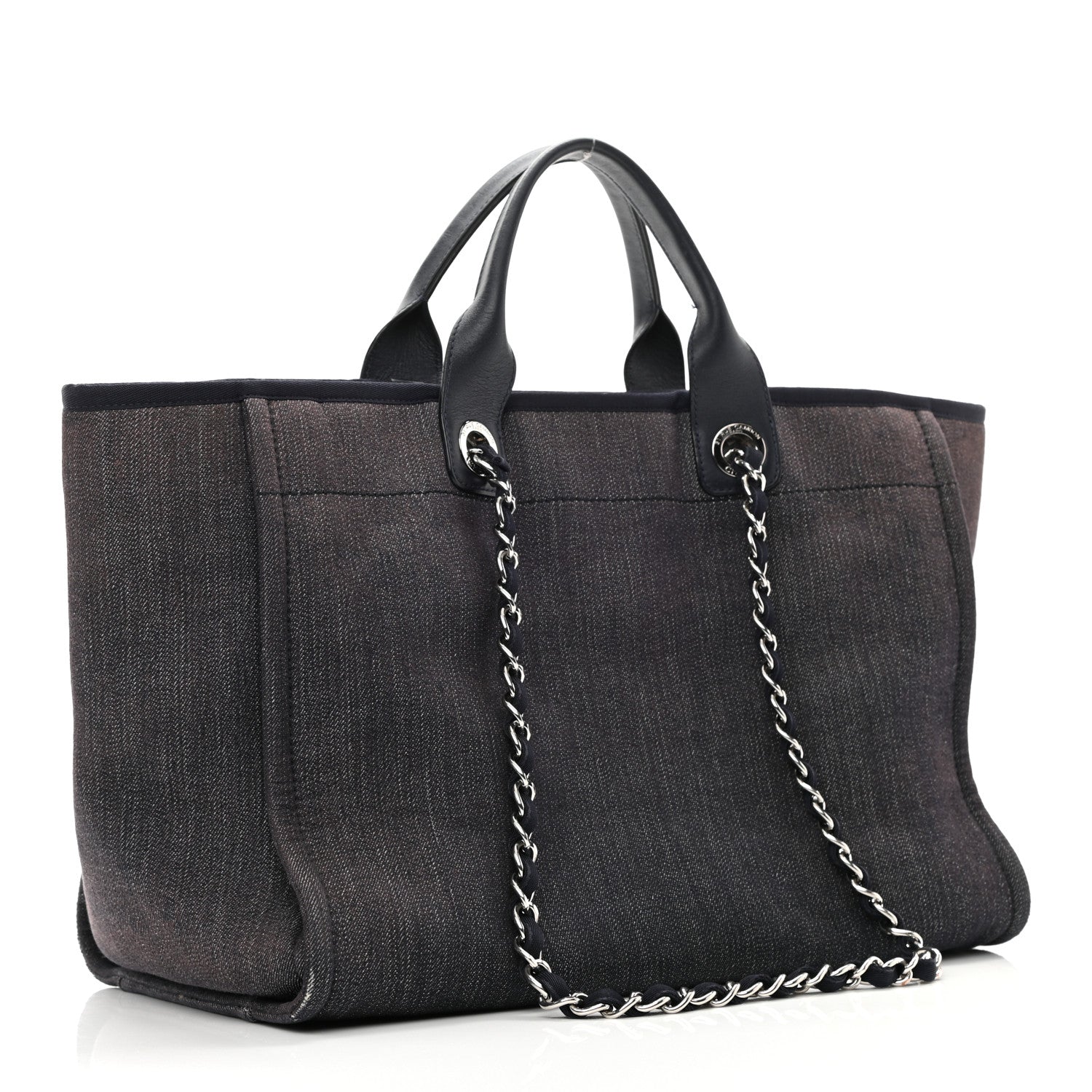 Chanel Canvas Medium Deauville Tote Grey 3 of 15