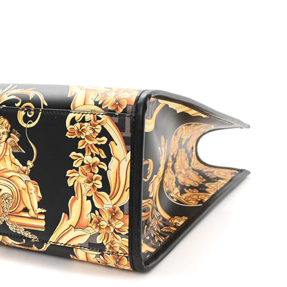 Fendi X VERSACE Calfskin Plexiglass Fendace FF Baroque Print Medium Fendi Sunshine Shopper Tote Black Gold 11 of 11