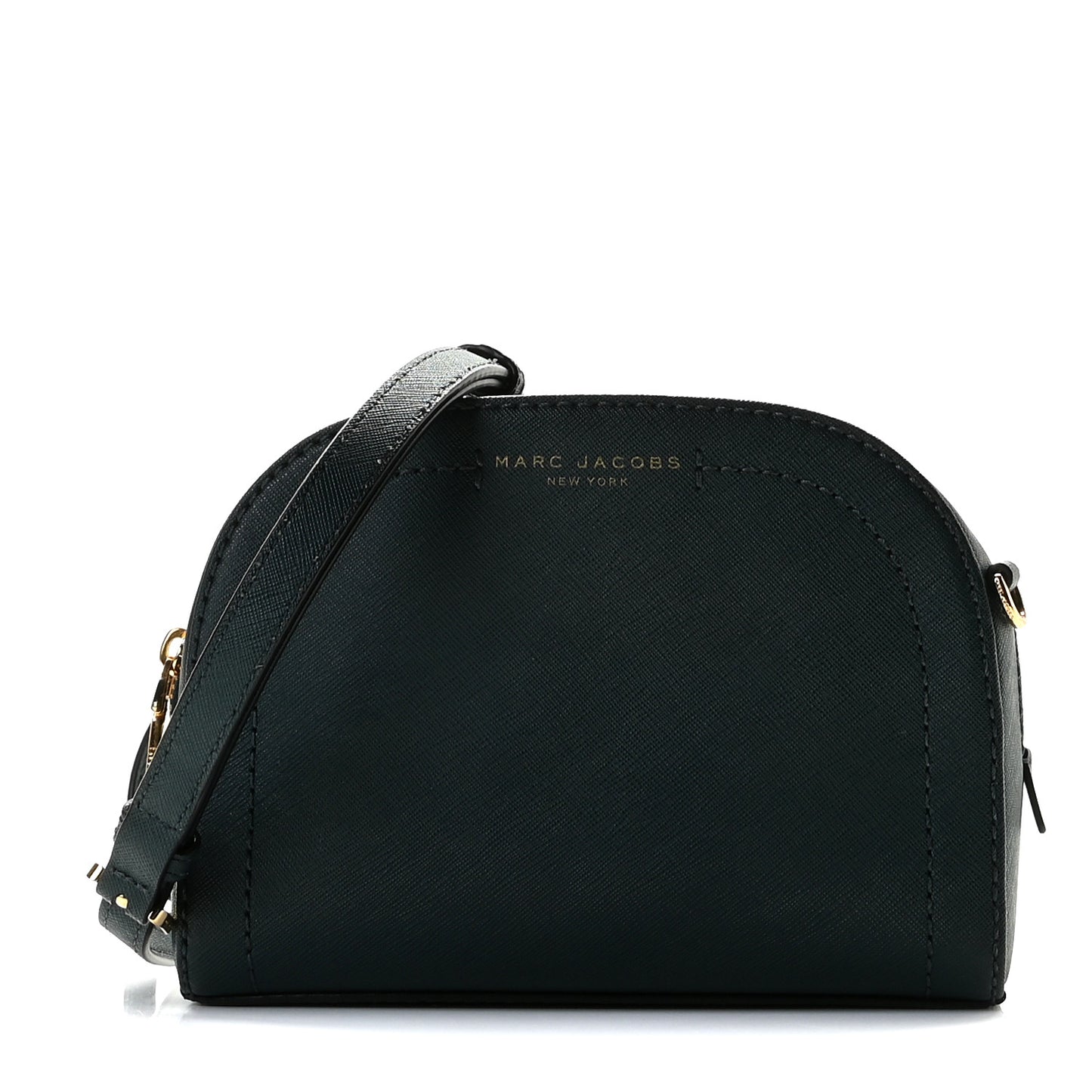 Saffiano Playback Boxed Dome Crossbody Green