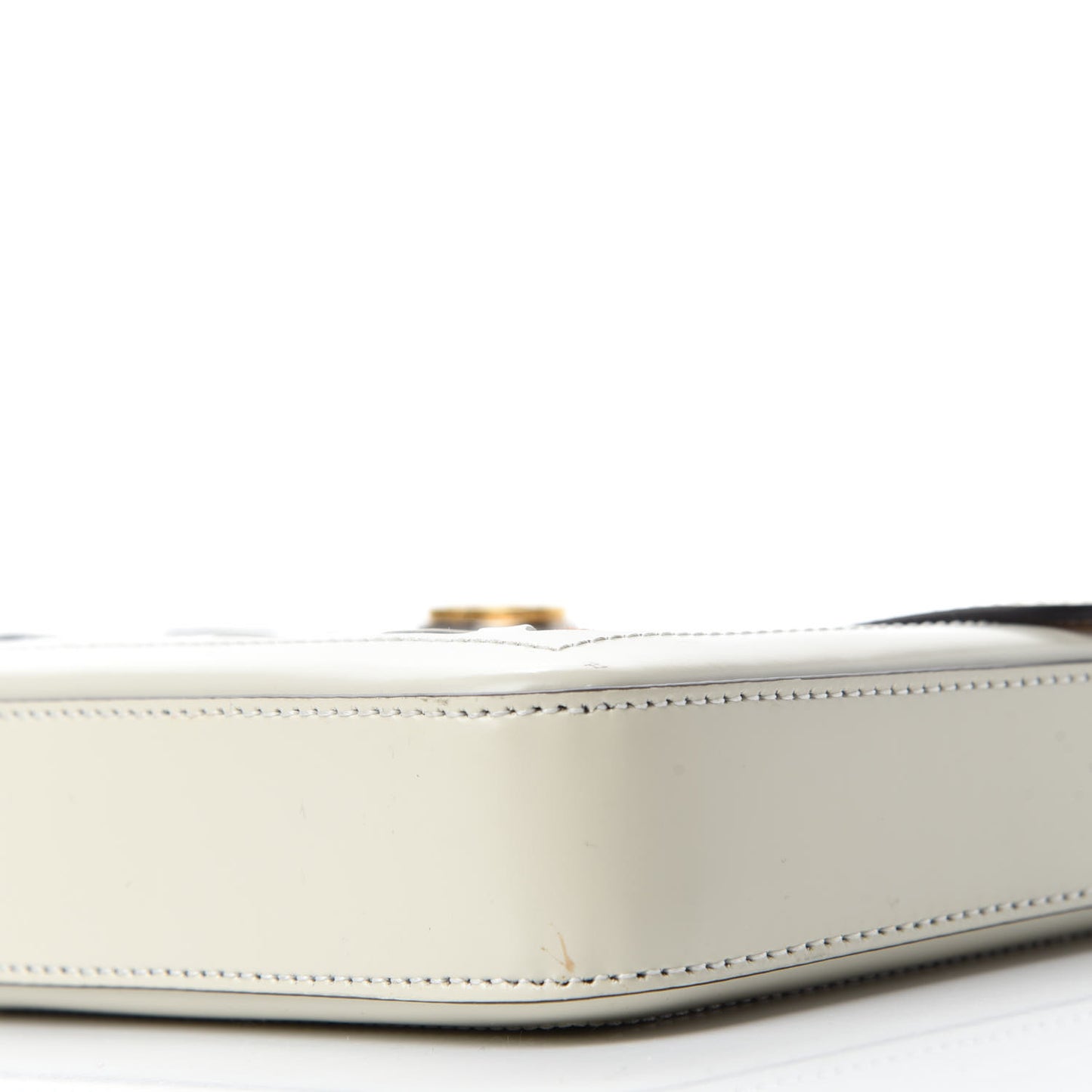 Canvas Flora Floral Calfskin Medium Cutout Shoulder Bag White Multicolor