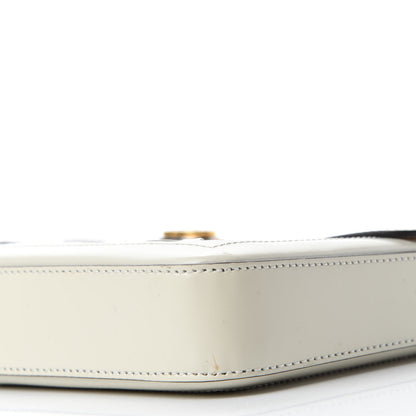 Gucci Canvas Flora Floral Calfskin Medium Cutout Shoulder Bag White Multicolor 9 of 19