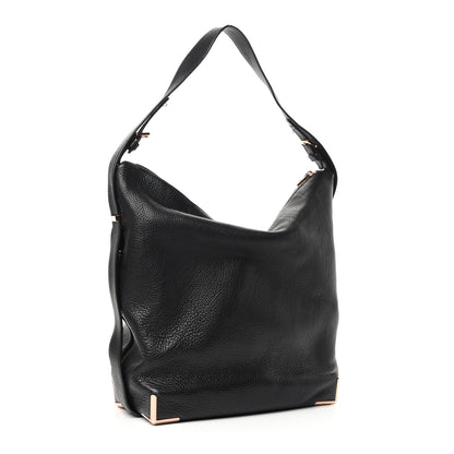 Alexander Wang Pebbled Calfskin Prisma Skeletal Hobo Black Rose Gold Hardware 3 of 9