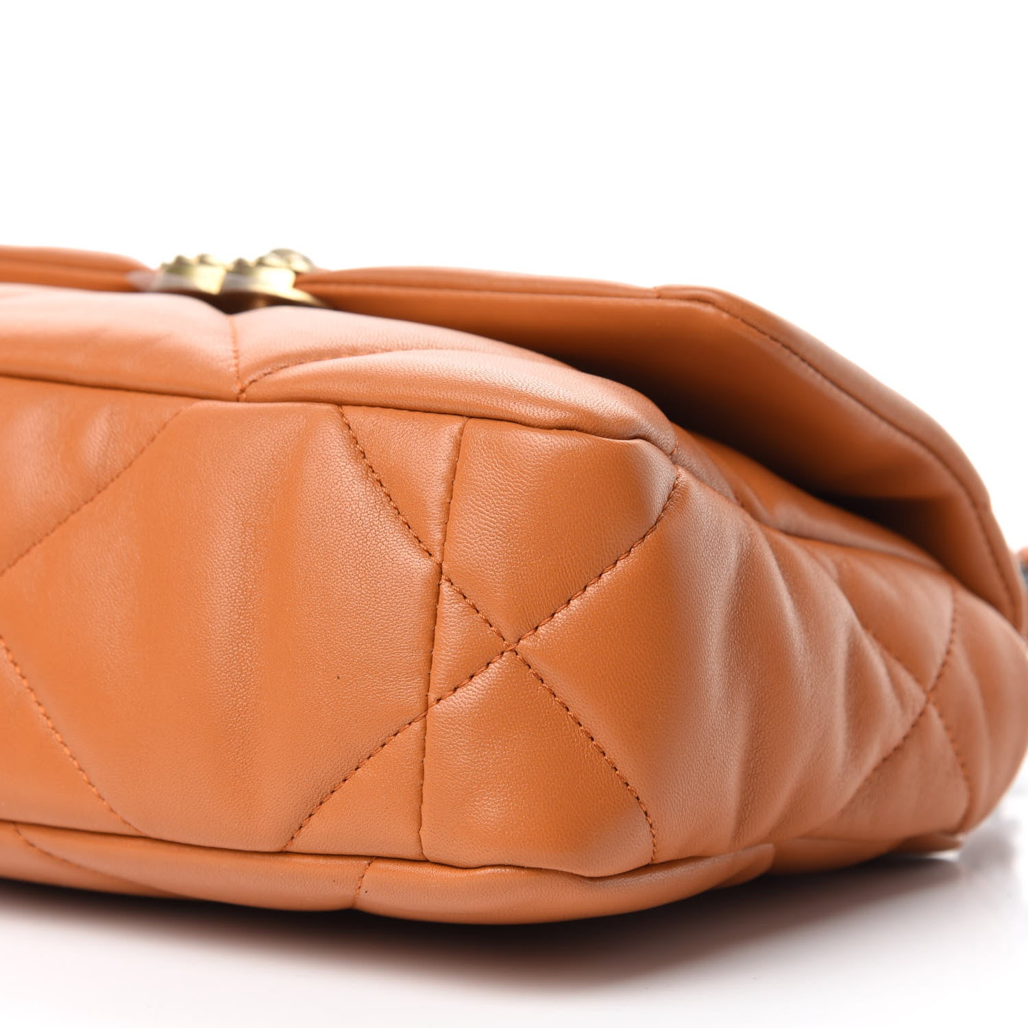 Chanel Lambskin Quilted Medium Chanel 19 Flap Light Brown 7 of 10