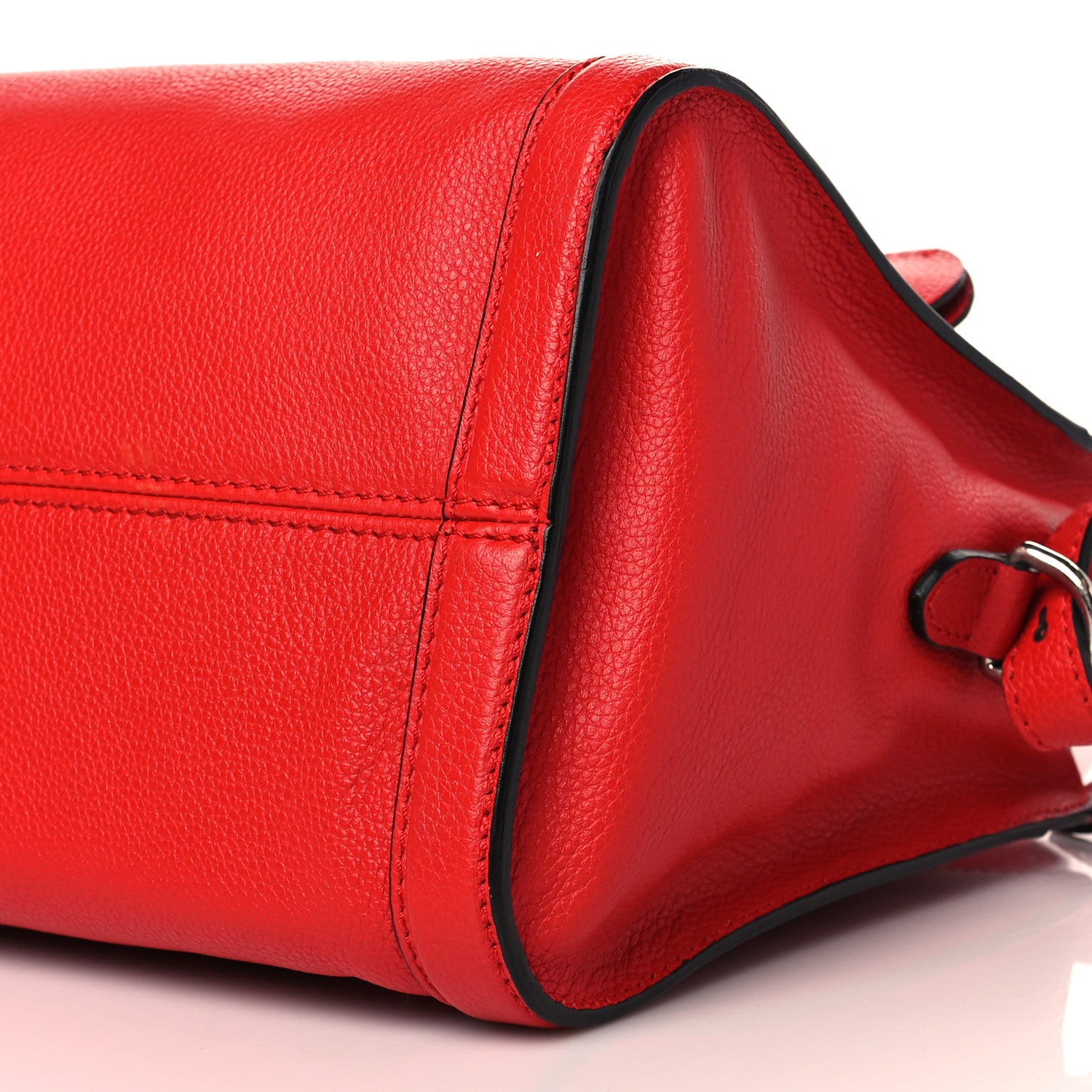 Alexander McQueen Pebbled Calfskin Small Skull Padlock Zip Around Tote Red 10 of 10