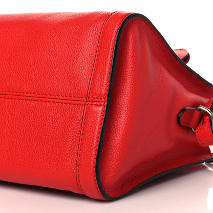 Alexander McQueen Pebbled Calfskin Small Skull Padlock Zip Around Tote Red 10 of 10