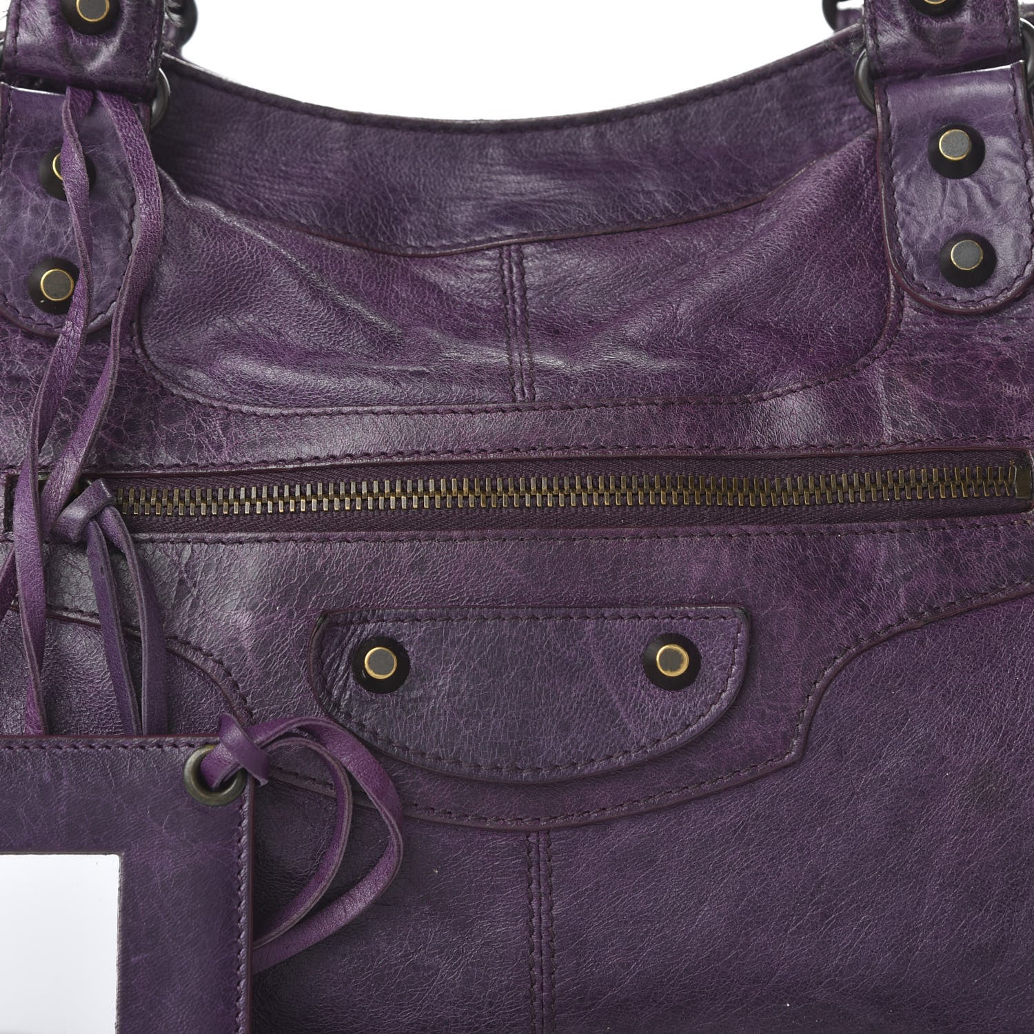 Balenciaga Agneau Classic Hardware Part Time Raisin 10 of 14