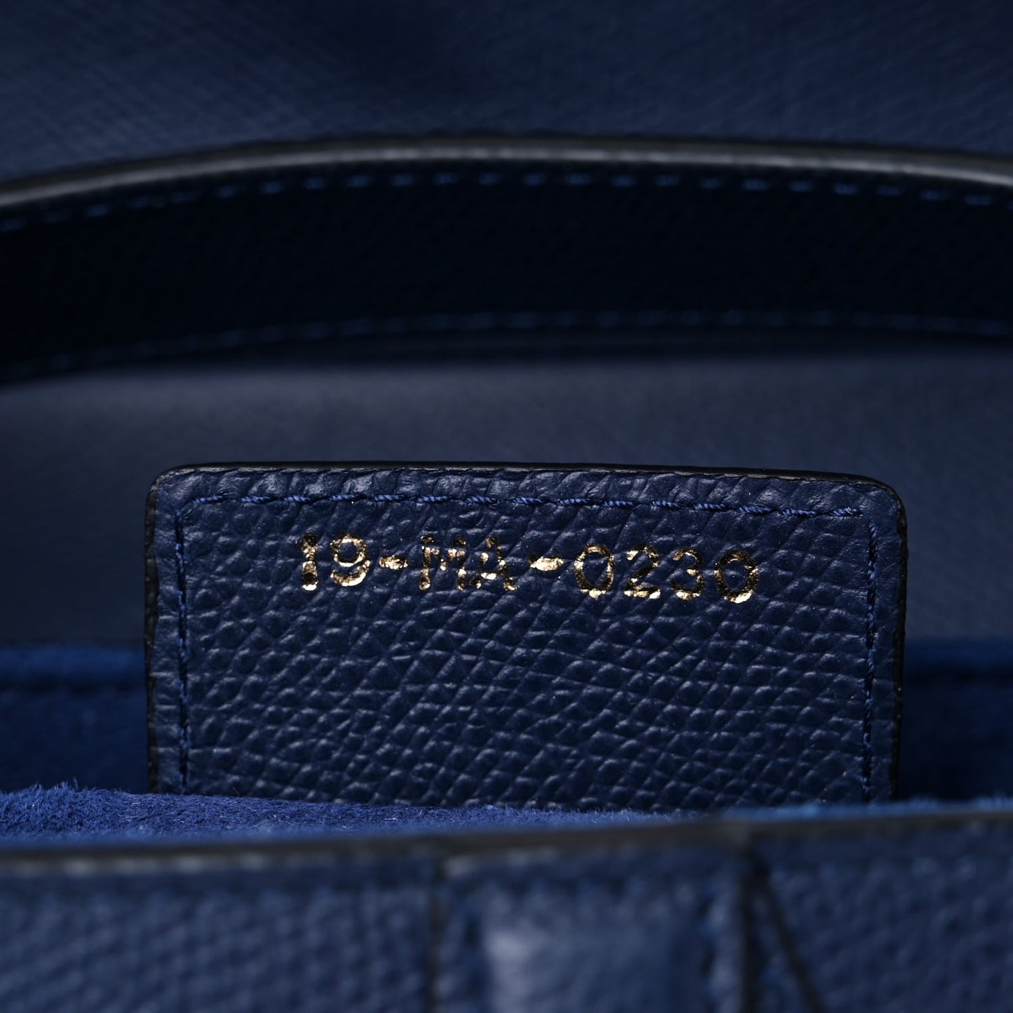 Grained Calfskin Saddle Bag Navy