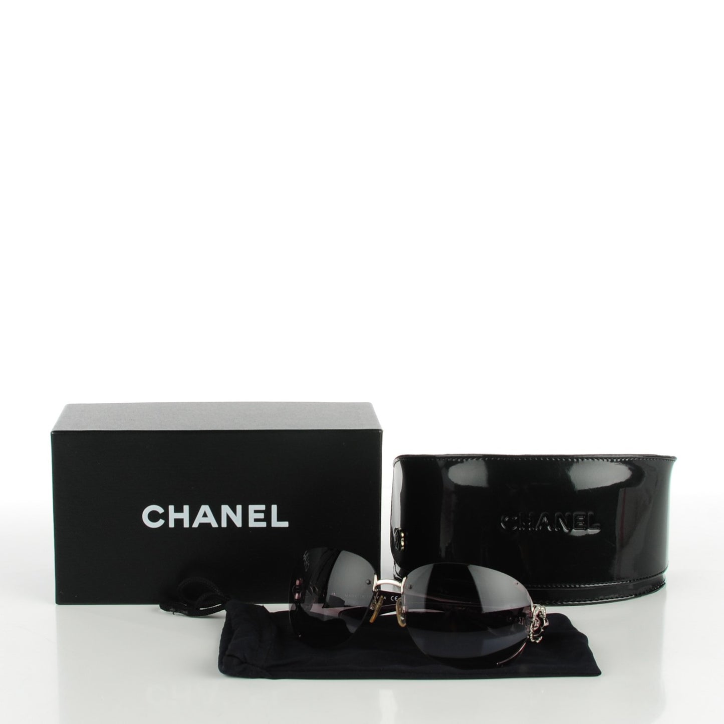 Crystal Camellia CC Sunglasses 4171-B Purple