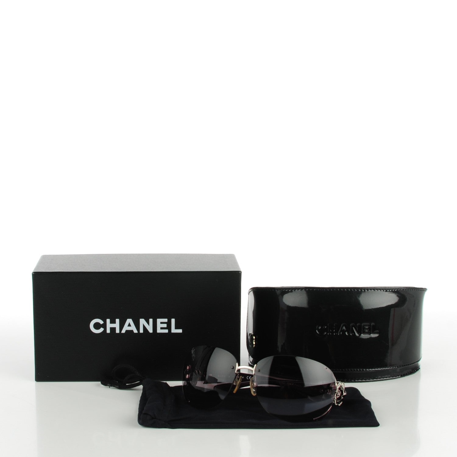 Chanel Crystal Camellia CC Sunglasses 4171-B Purple 6 of 6