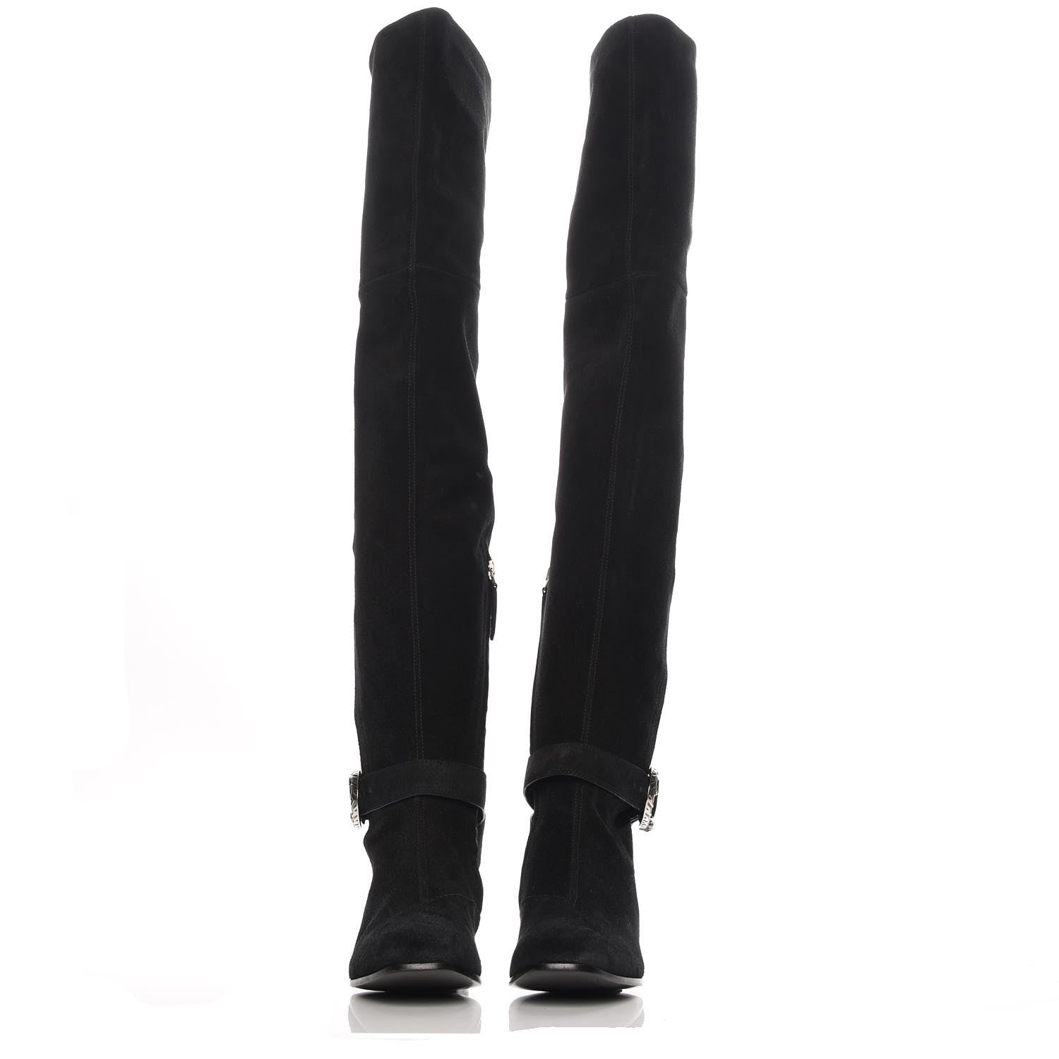 Gucci Suede Dionysus Over The Knee Boot 39 Black 2 of 8