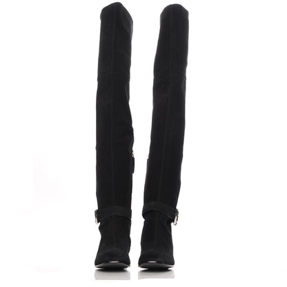 Gucci Suede Dionysus Over The Knee Boot 39 Black 2 of 8
