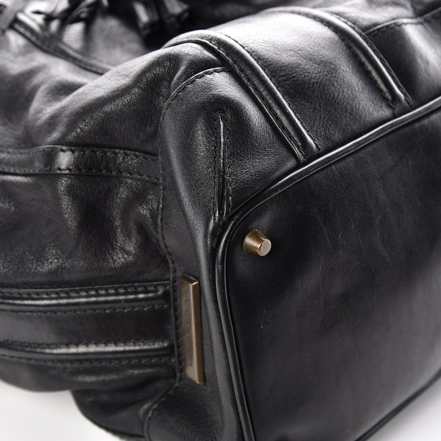 Burberry Grainy Calfskin Tassel Drawstring Shoulder Bag Black 13 of 19