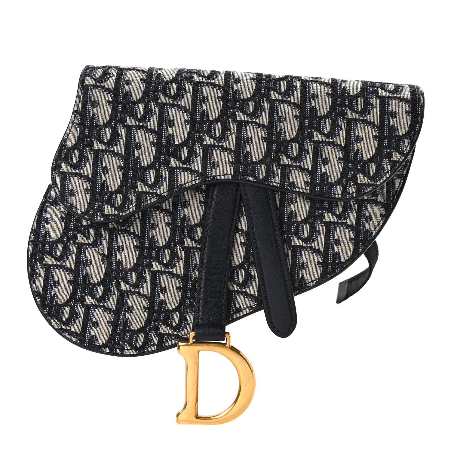 Christian Dior Oblique Saddle Belt Pouch Blue 1 of 8