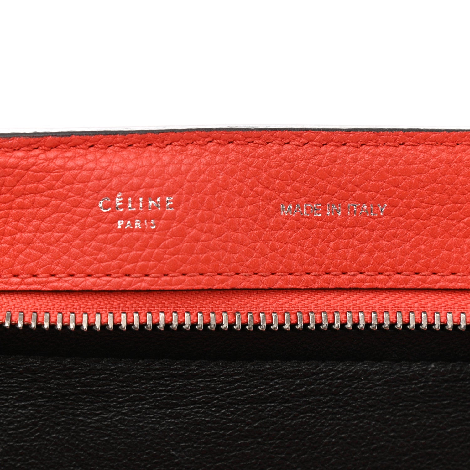 Celine Drummed Calfskin Suede Medium Trapeze Coquelicot 18 of 20