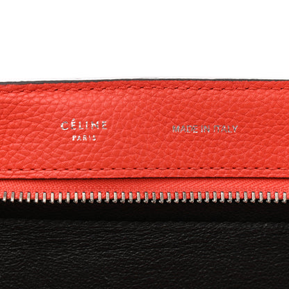 Celine Drummed Calfskin Suede Medium Trapeze Coquelicot 18 of 20