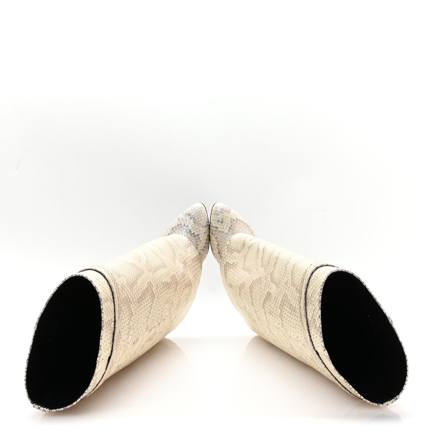 Python Shark Lock Pant Boots 39 Natural Beige