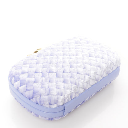 Bottega Veneta Velvet Intreccio Knot Clutch Amethyst 4 of 7