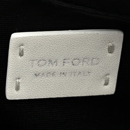 Tom Ford Grained Calfskin Soleil Cosmetic Pouch White 6 of 7