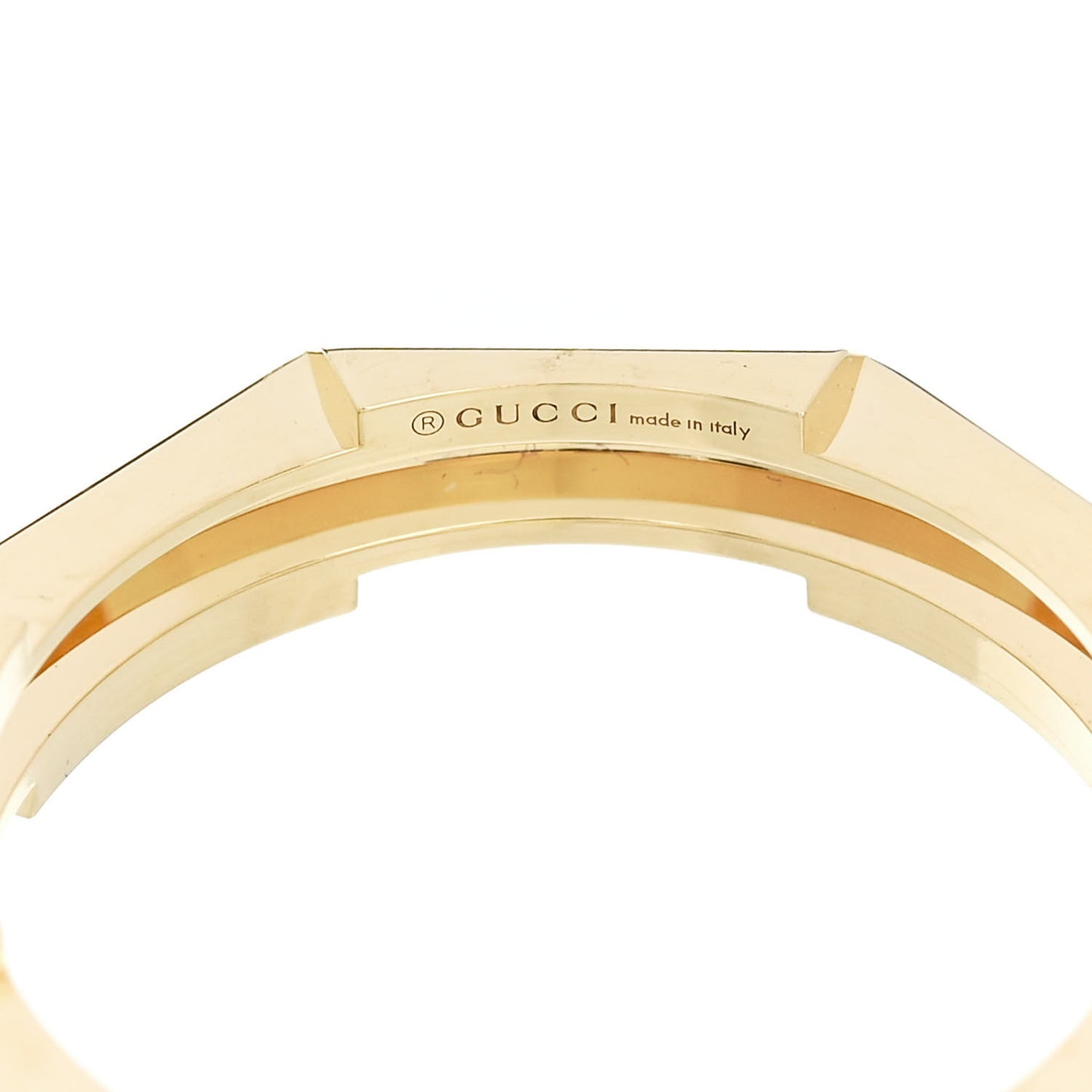 18K Yellow Gold 4mm Link To Love Studded Ring 53 6.25